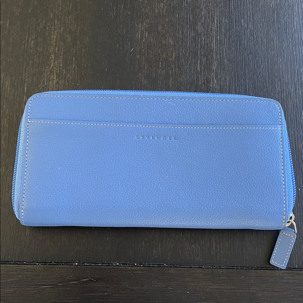 Levenge Blue Zip Wallet - Picture 2 of 4